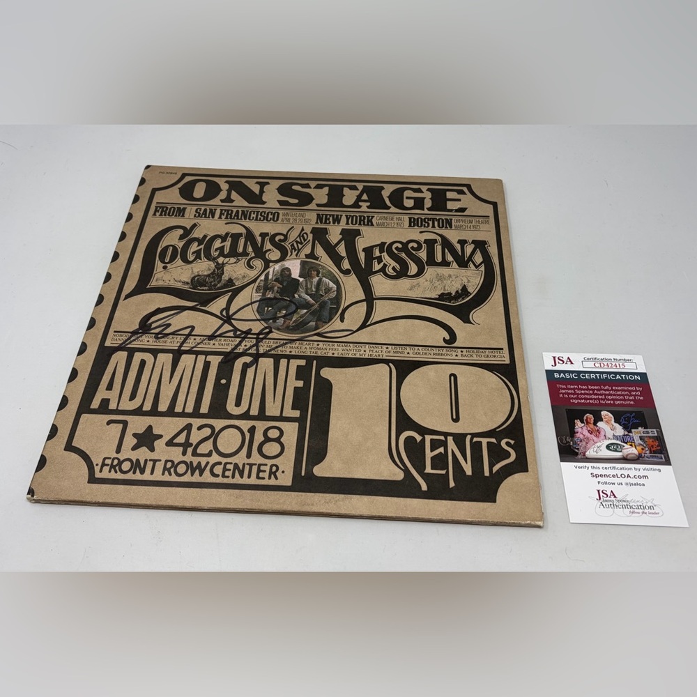 Kenny Loggins signed Loggins & Messina On Stage Album JSA COA